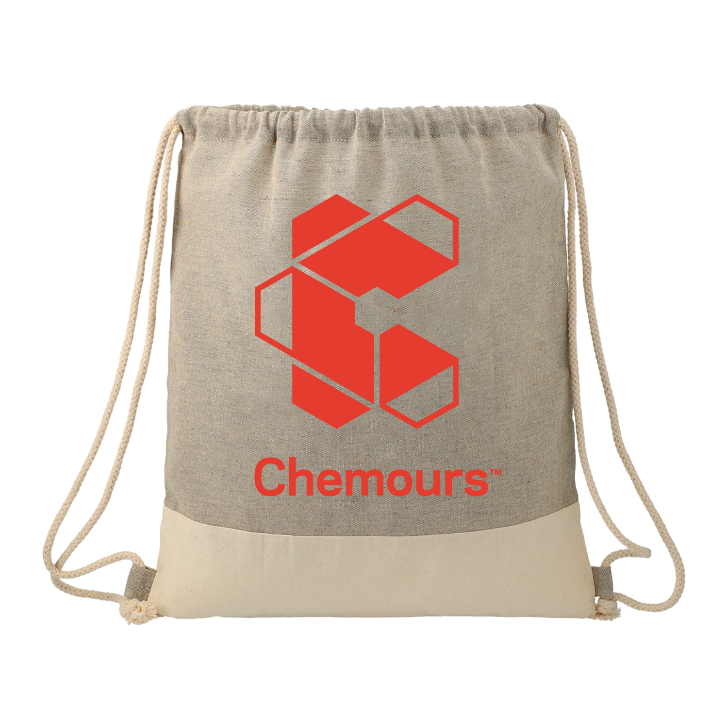 Split Recycled Cotton Drawstring Bag