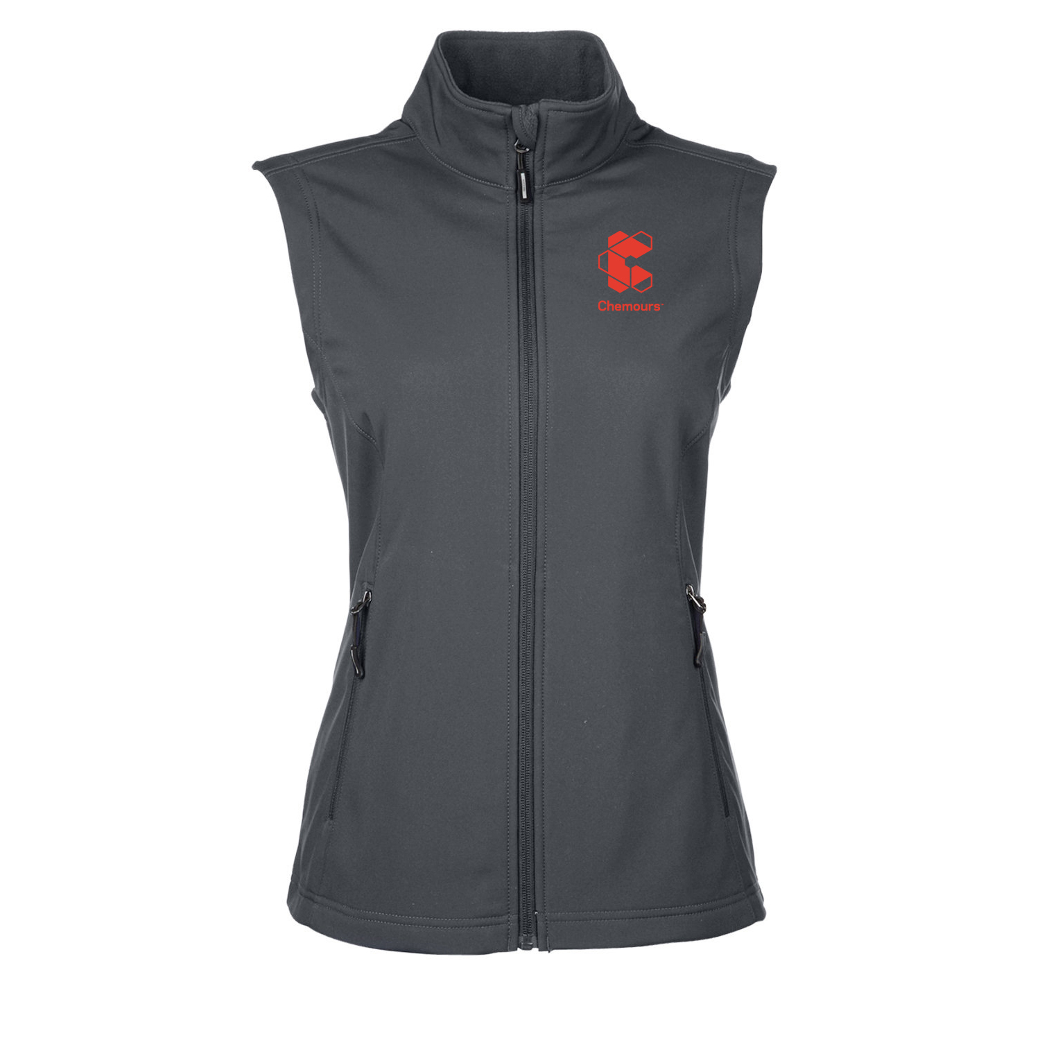 Core 365 Ladies' Cruise Soft Shell Vest w/ Vertical Logo Chemours